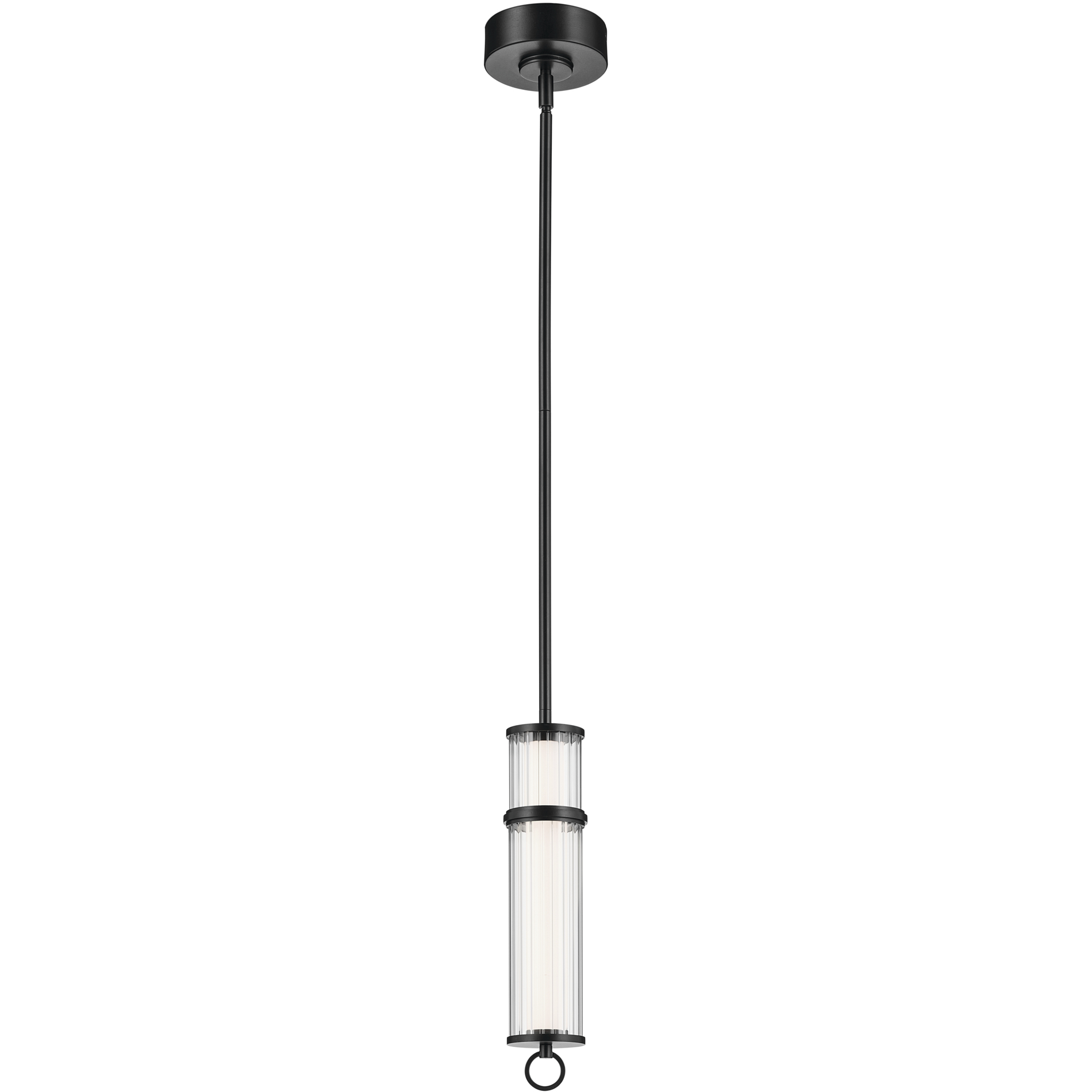 Riven LED Black Mini Pendant Ceiling Light