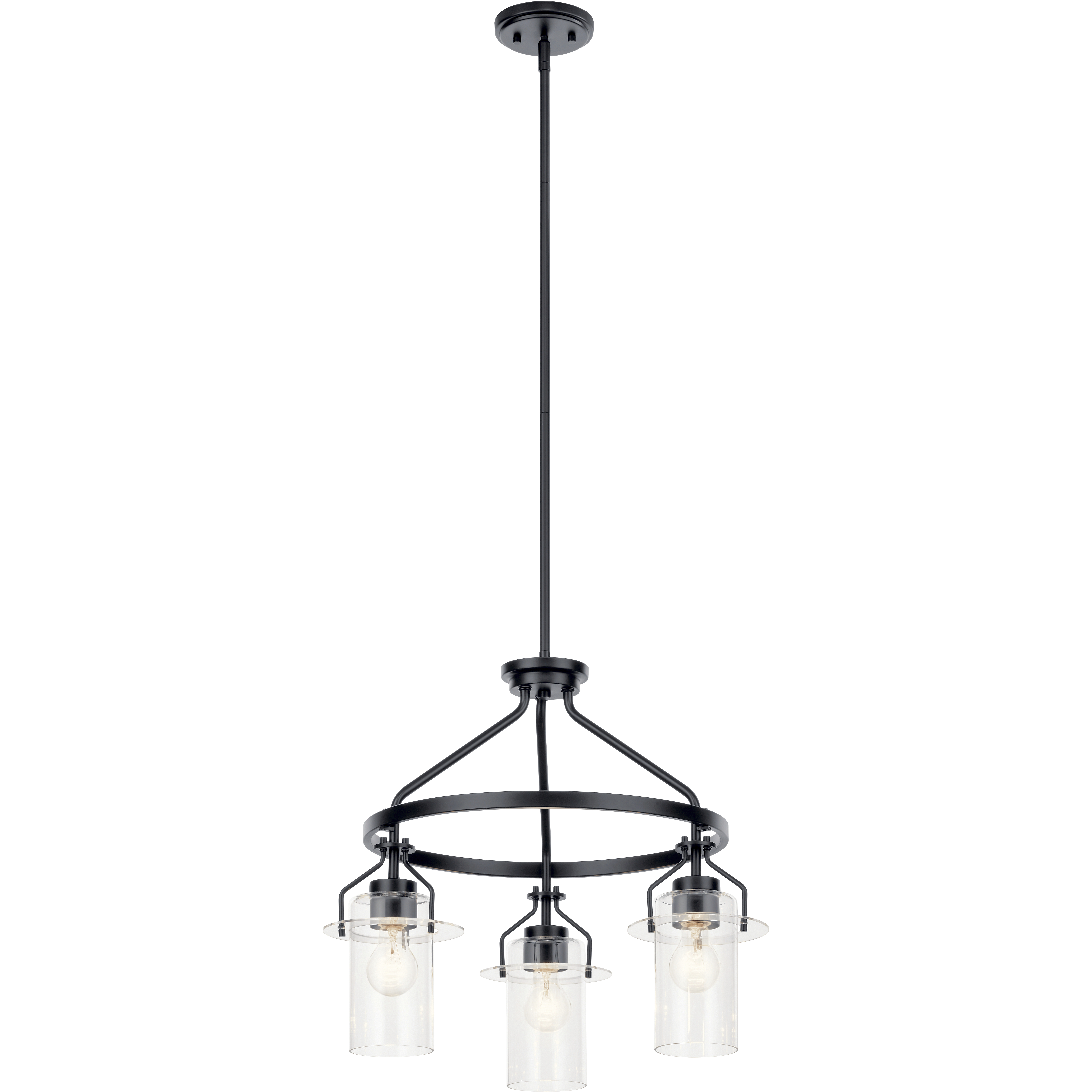 Everett 3 Light 22.75 inch Black Chandelier Ceiling Light, Medium