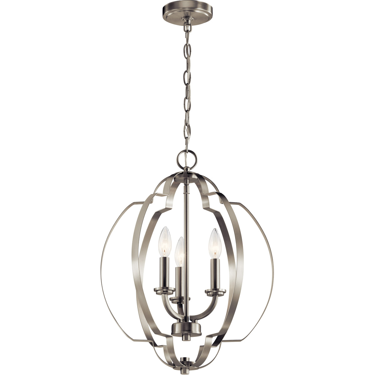 Voleta 3 Light 16.5 inch Brushed Nickel Pendant Ceiling Light