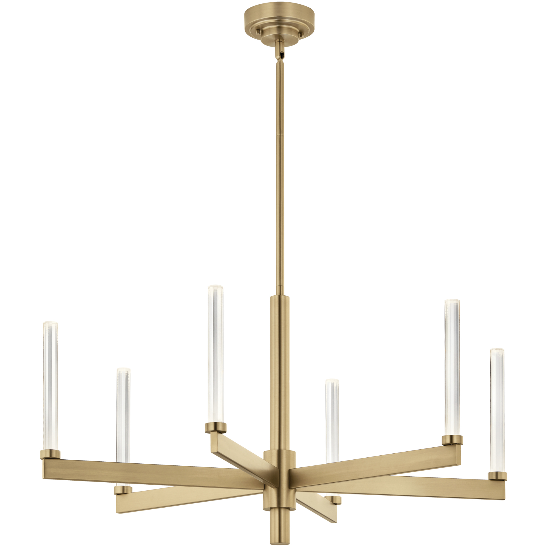 Sycara LED Champagne Bronze Chandelier Ceiling Light, 1 Tier Medium