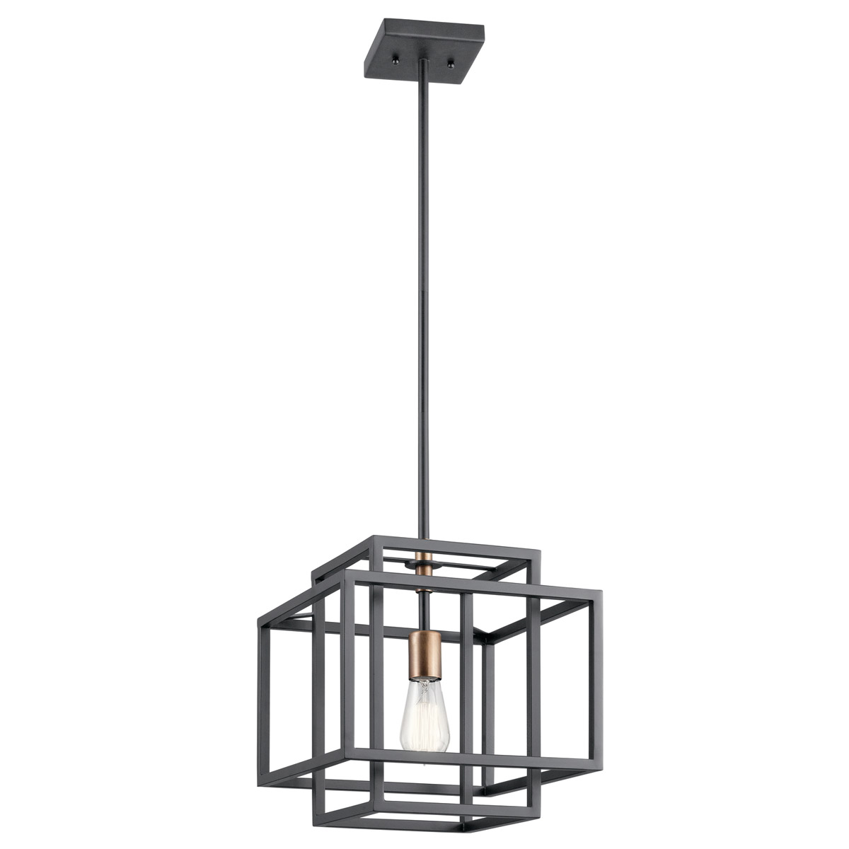 Taubert 1 Light 12 inch Black Pendant Ceiling Light