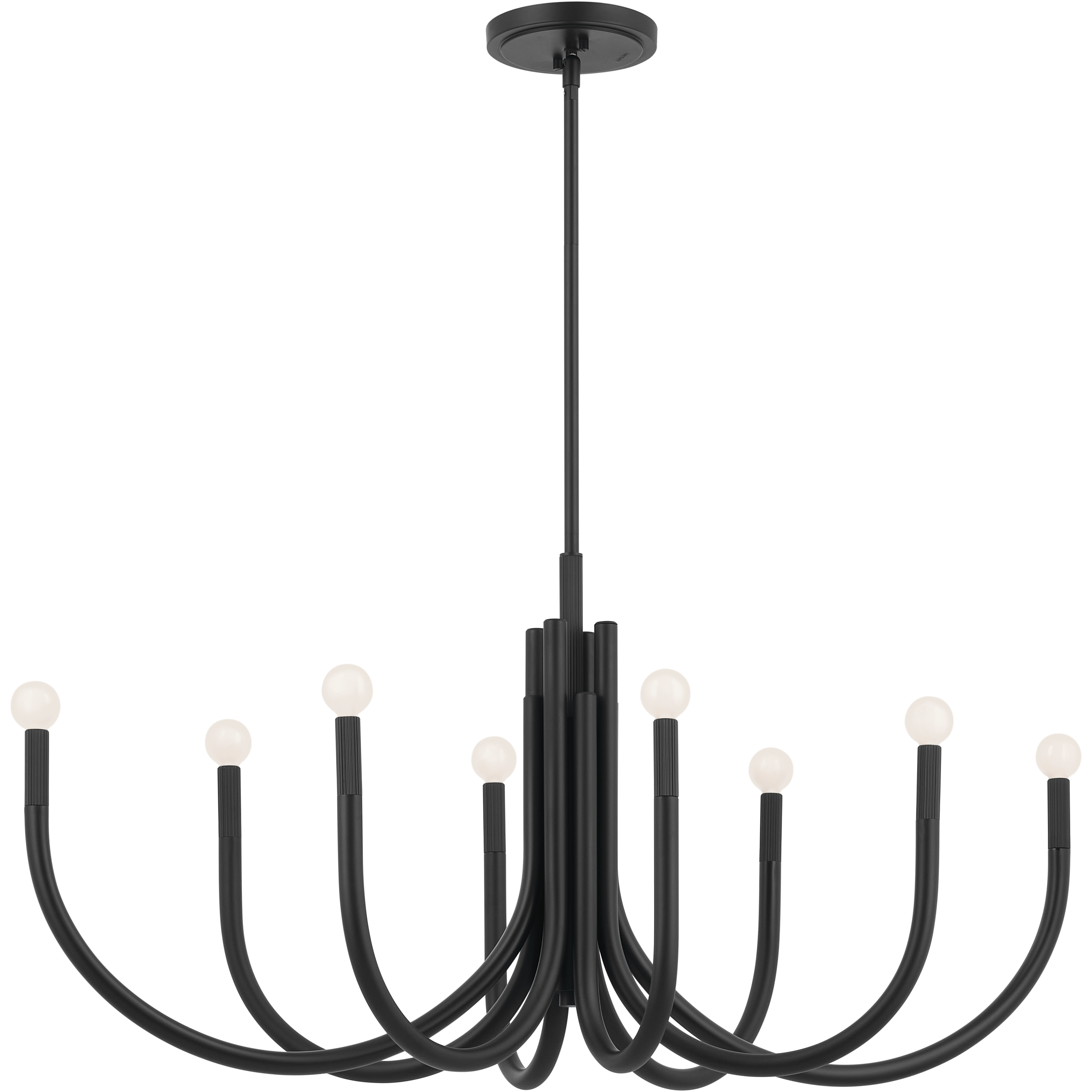 Odensa LED 21 inch Black Oval Chandelier Ceiling Light