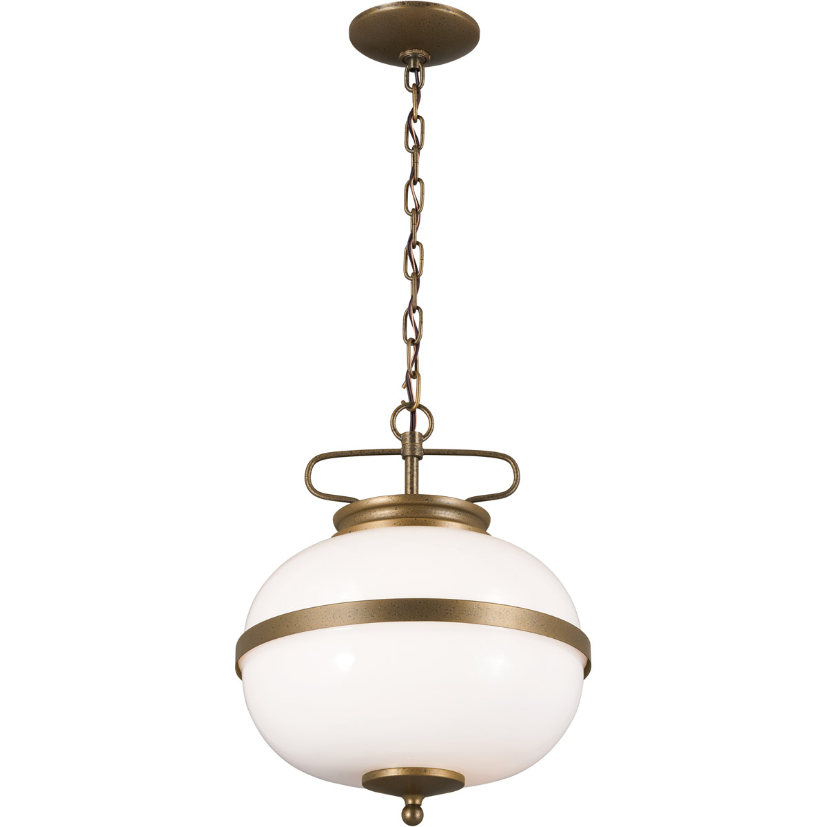Homestead Opal 2 Light 12.25 inch Champagne Bronze Pendant Ceiling Light in Character Bronze