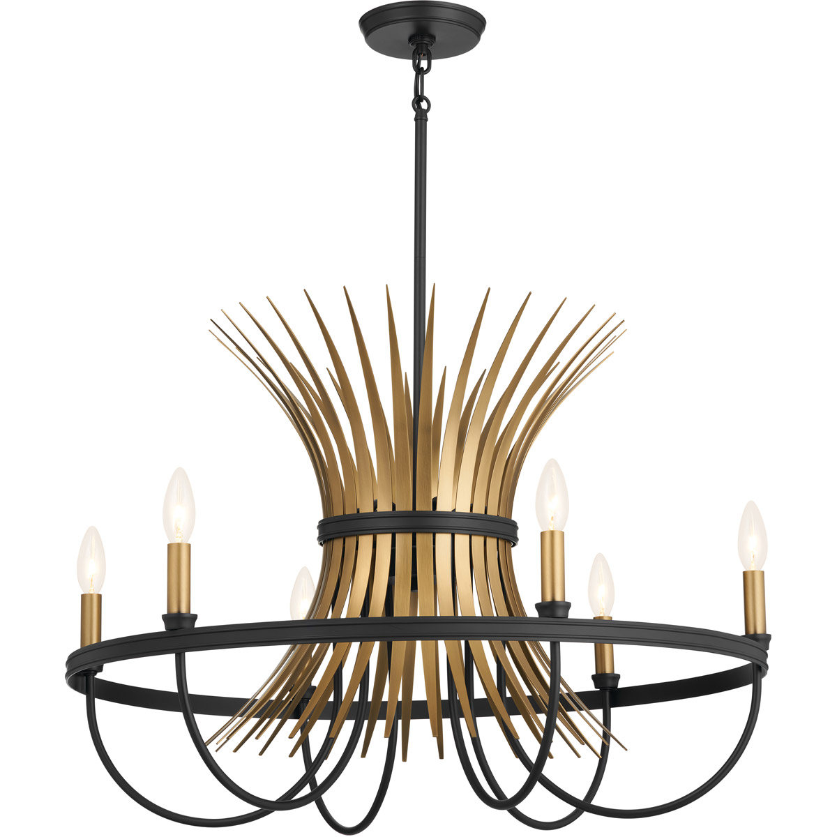 Homestead Baile 6 Light 29.25 inch Black Chandelier Ceiling Light