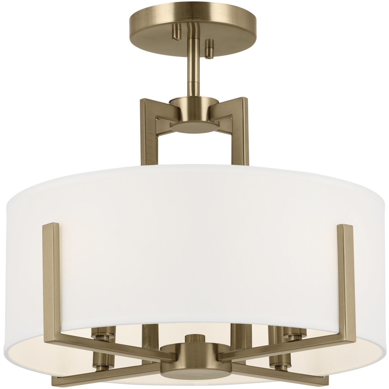 Kichler 52591CPZ Malen LED 15.5 inch Champagne Bronze Semi Flush Mount Ceiling Light