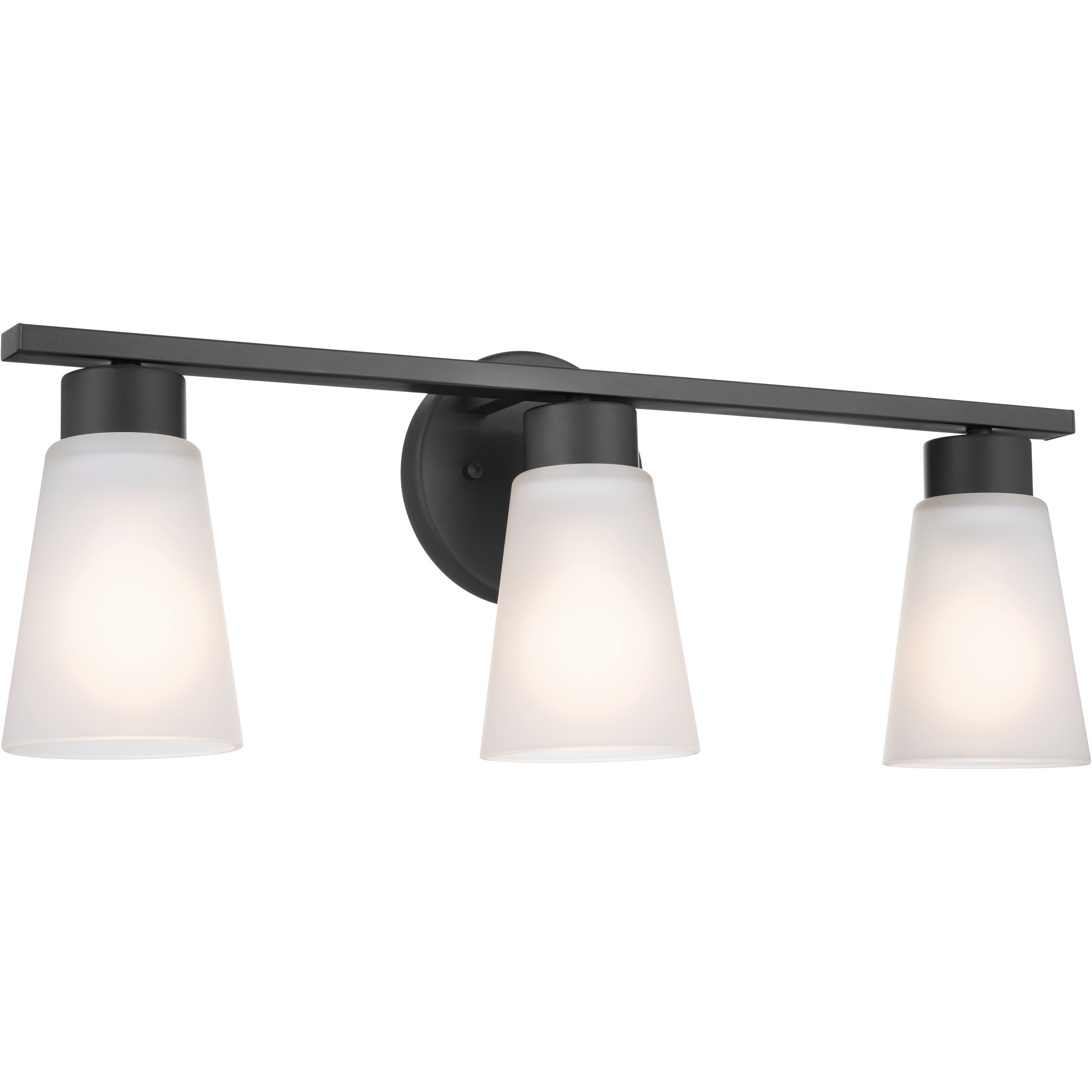 Stamos 3 Light 22 inch Black Bath Vanity Light Wall Light, 3 Arm