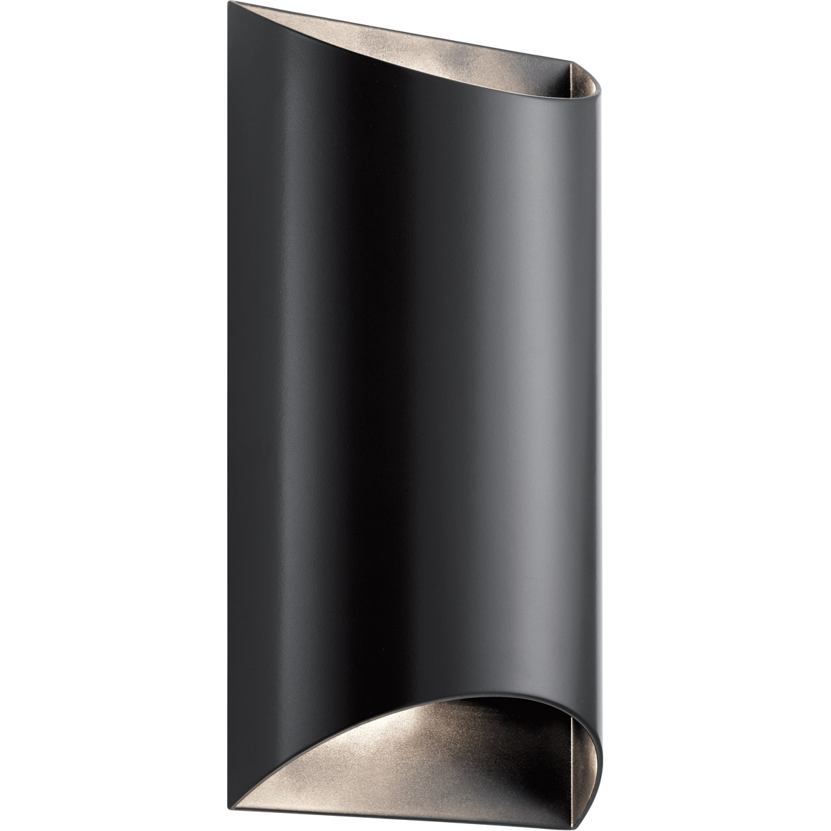 Wesley LED 14 inch Black Outdoor Wall in Clear Tempered Glass, Medium