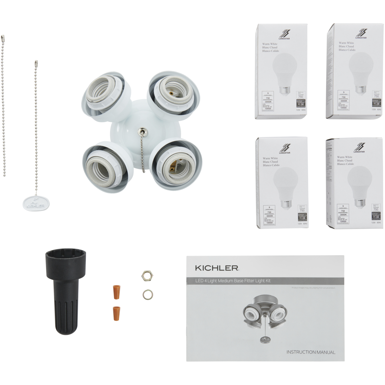 Accessory LED LED Integrated White Fan Fitters