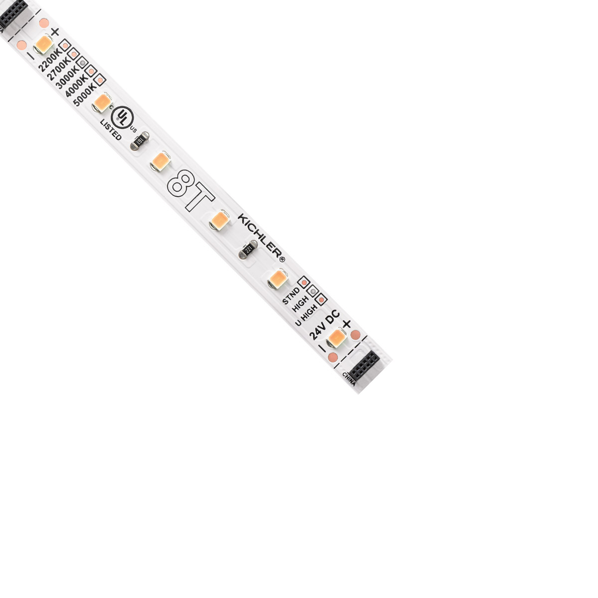 8T Tape Light LED White Material (Not Painted) 3000K 396 inch 24V LED Dry Tape