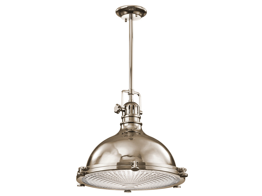 Hatteras Bay 1 Light 23.75 inch Polished Nickel Pendant Ceiling Light