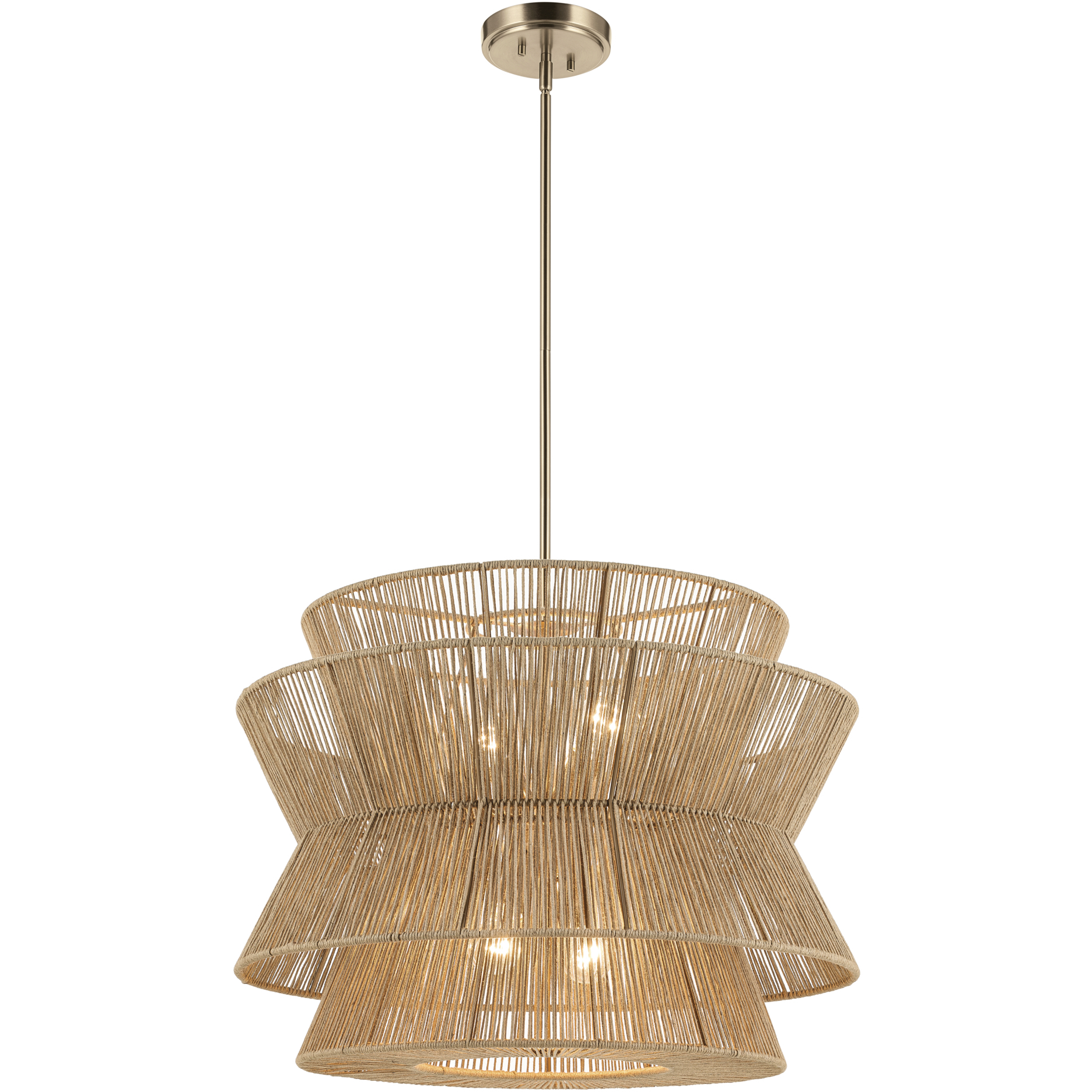 Kichler 52735CPZ Ophira 4 Light Champagne Bronze Pendant Ceiling Light