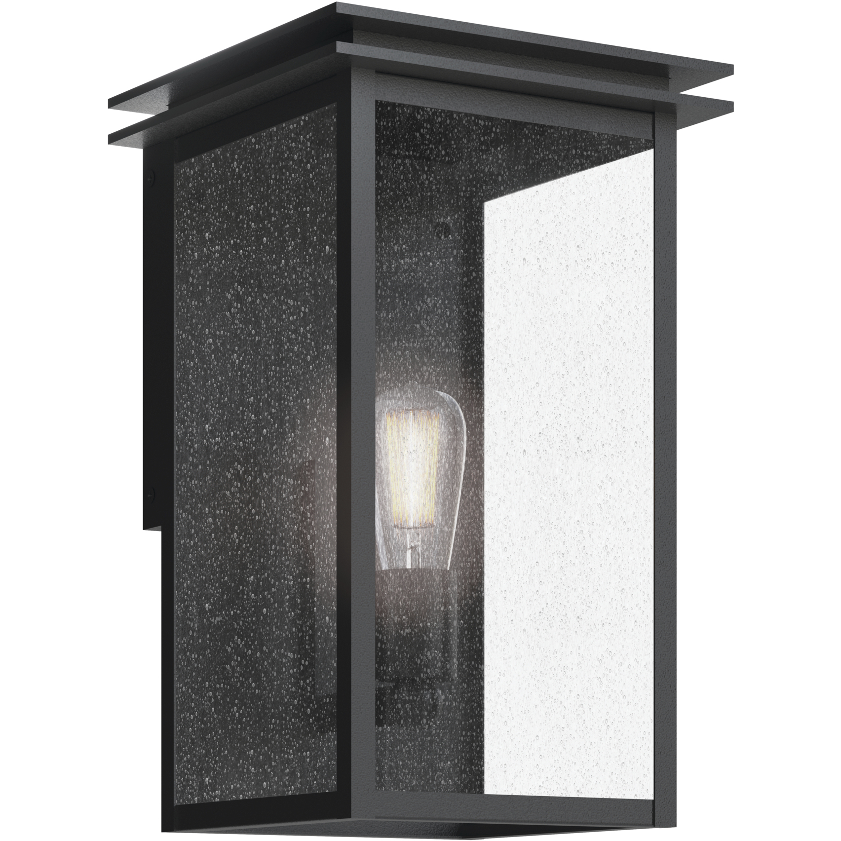 Arkville 1 Light 14 inch Textured Black Outdoor Wall Light, Medium