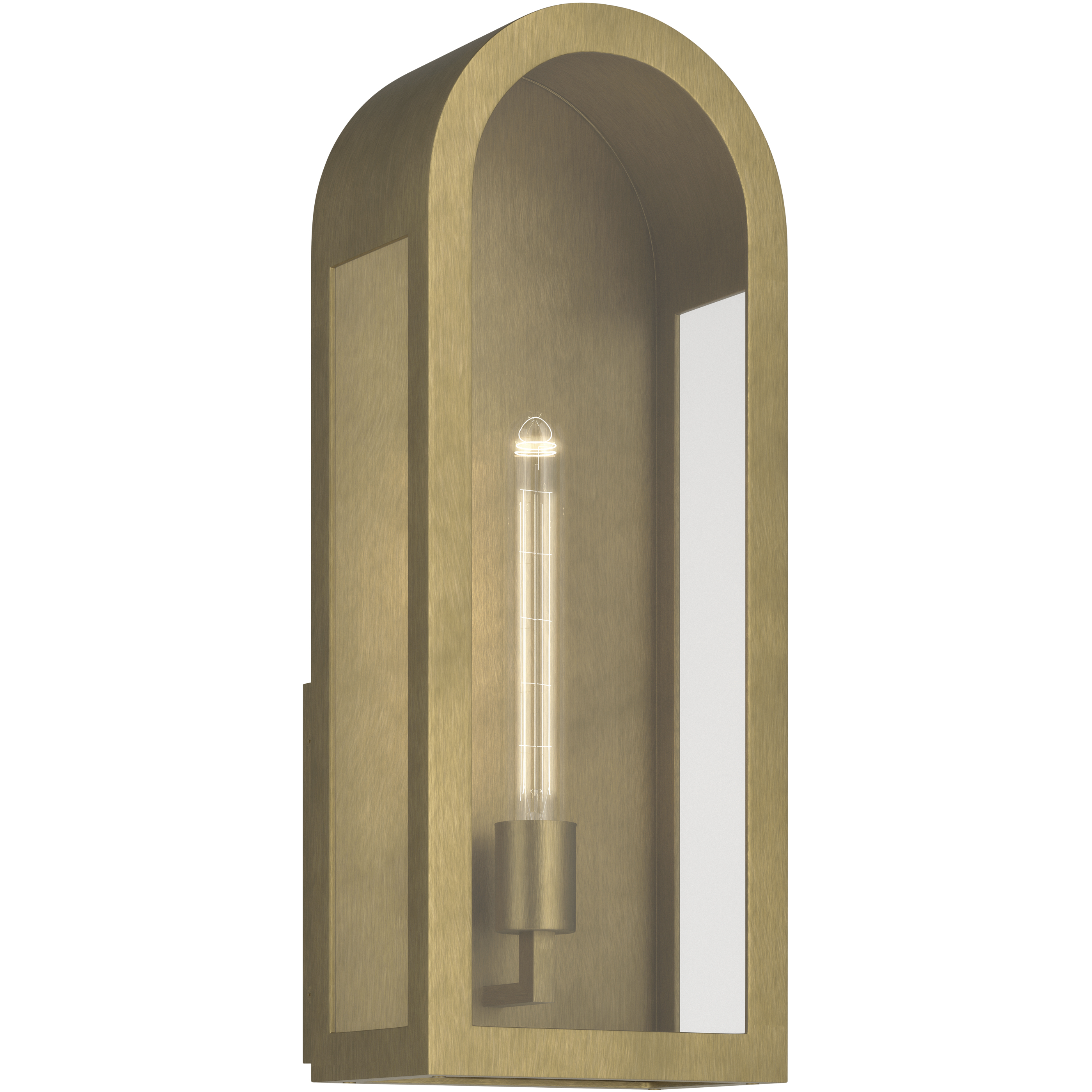 Marea 1 Light 20.25 inch Natural Brass Outdoor Wall Light