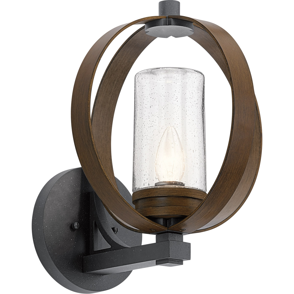 Grand Bank 1 Light 15 inch Auburn Stained Outdoor Wall, Large