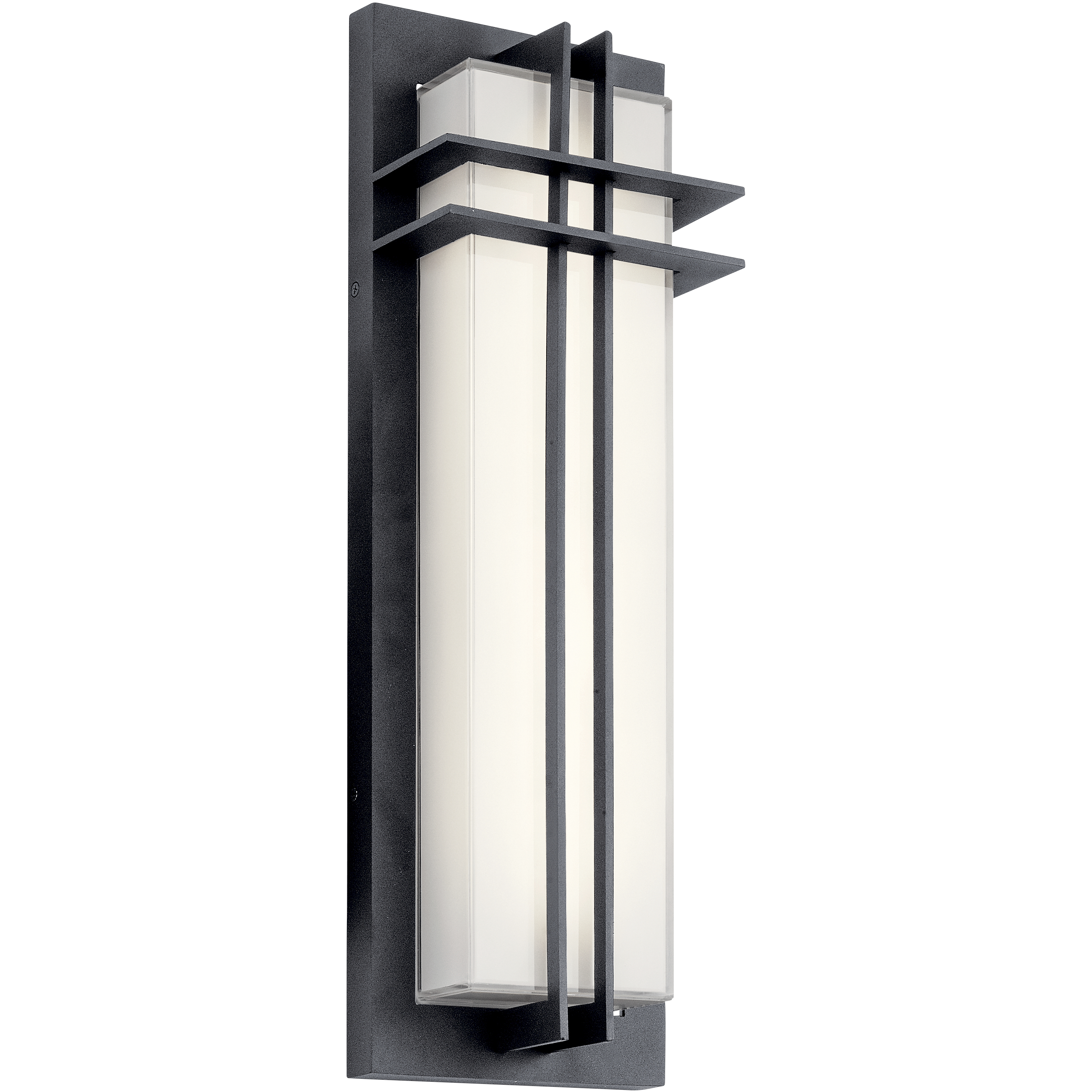 Manhattan LED 22 inch Textured Black Outdoor Wall, Medium