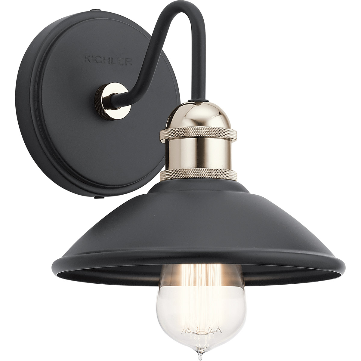 Clyde 1 Light 8 inch Black Wall Bracket Wall Light