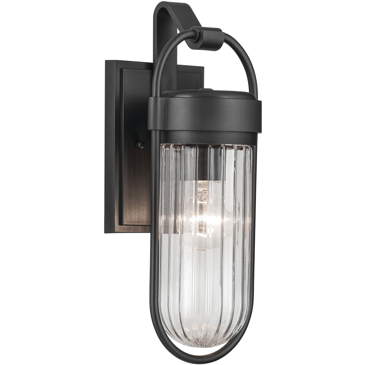 Brix 1 Light 16 inch Black Textured Outdoor Wall, Small