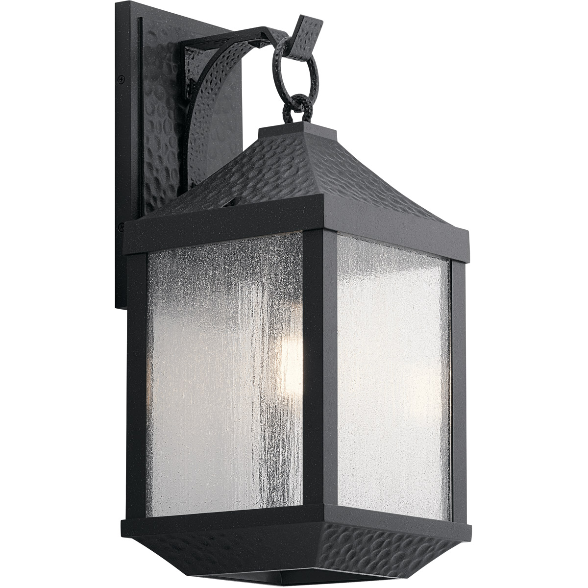 Springfield 1 Light 21 inch Distressed Black Outdoor Wall, Large