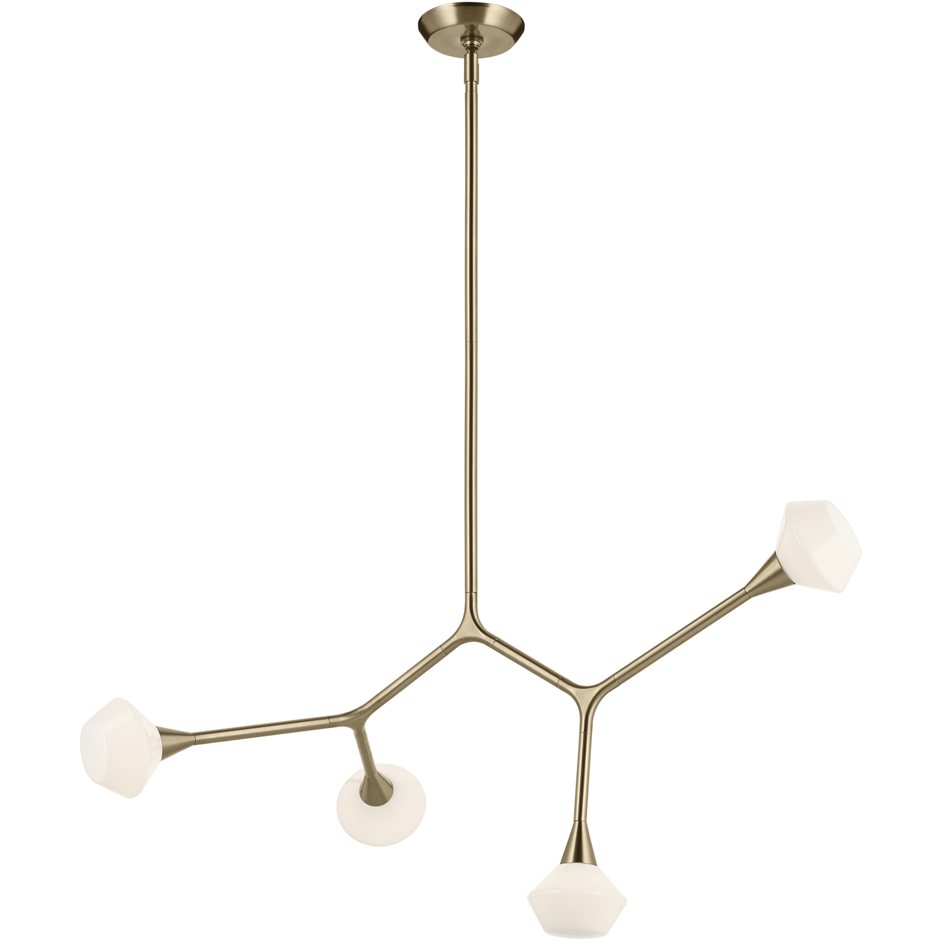 Cassius 4 Light 5.25 inch Champagne Bronze Chandelier Ceiling Light, Convertible