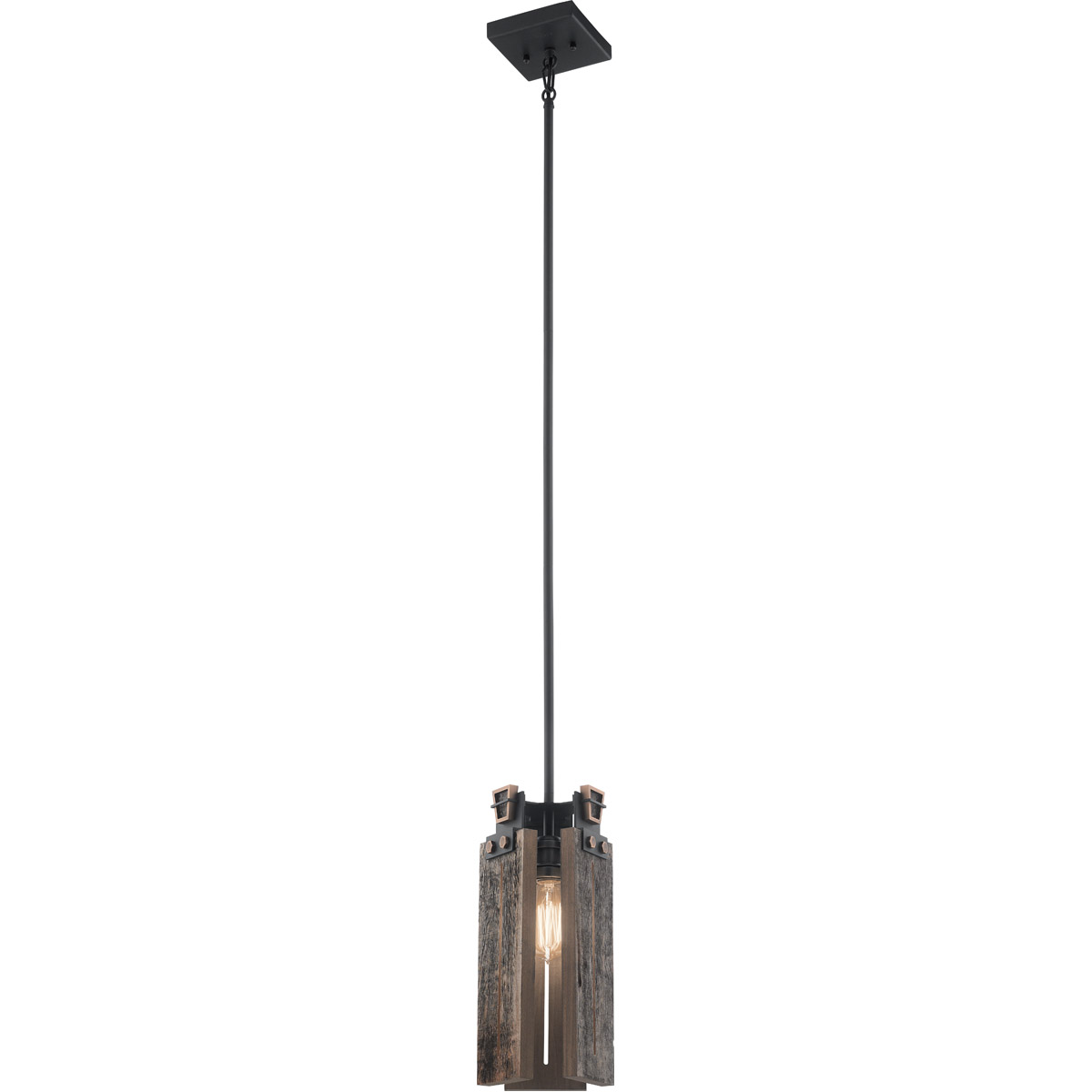 Ridgewood 1 Light 6.25 inch Textured Black Mini Pendant Ceiling Light