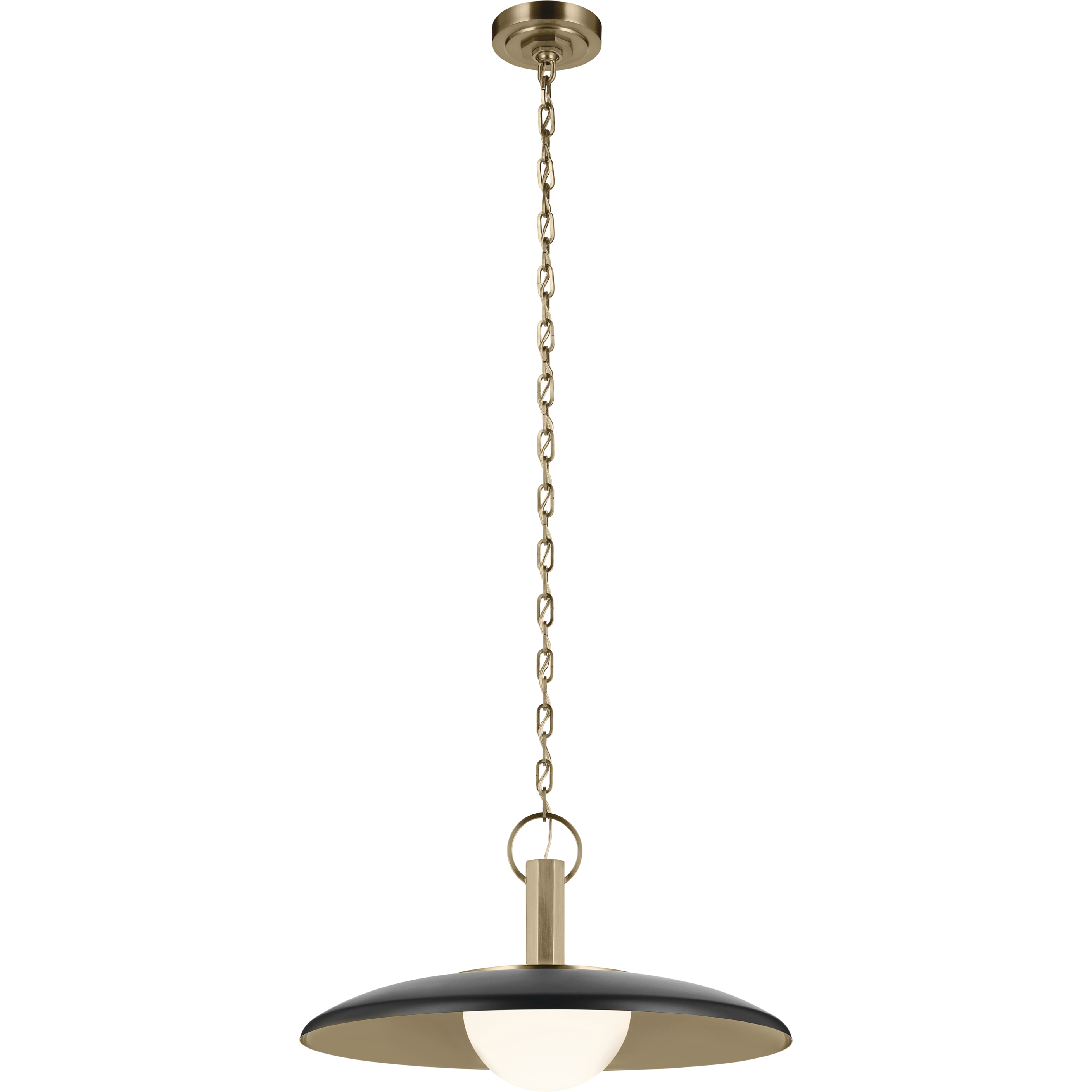 Kurio 1 Light Black Pendant Ceiling Light