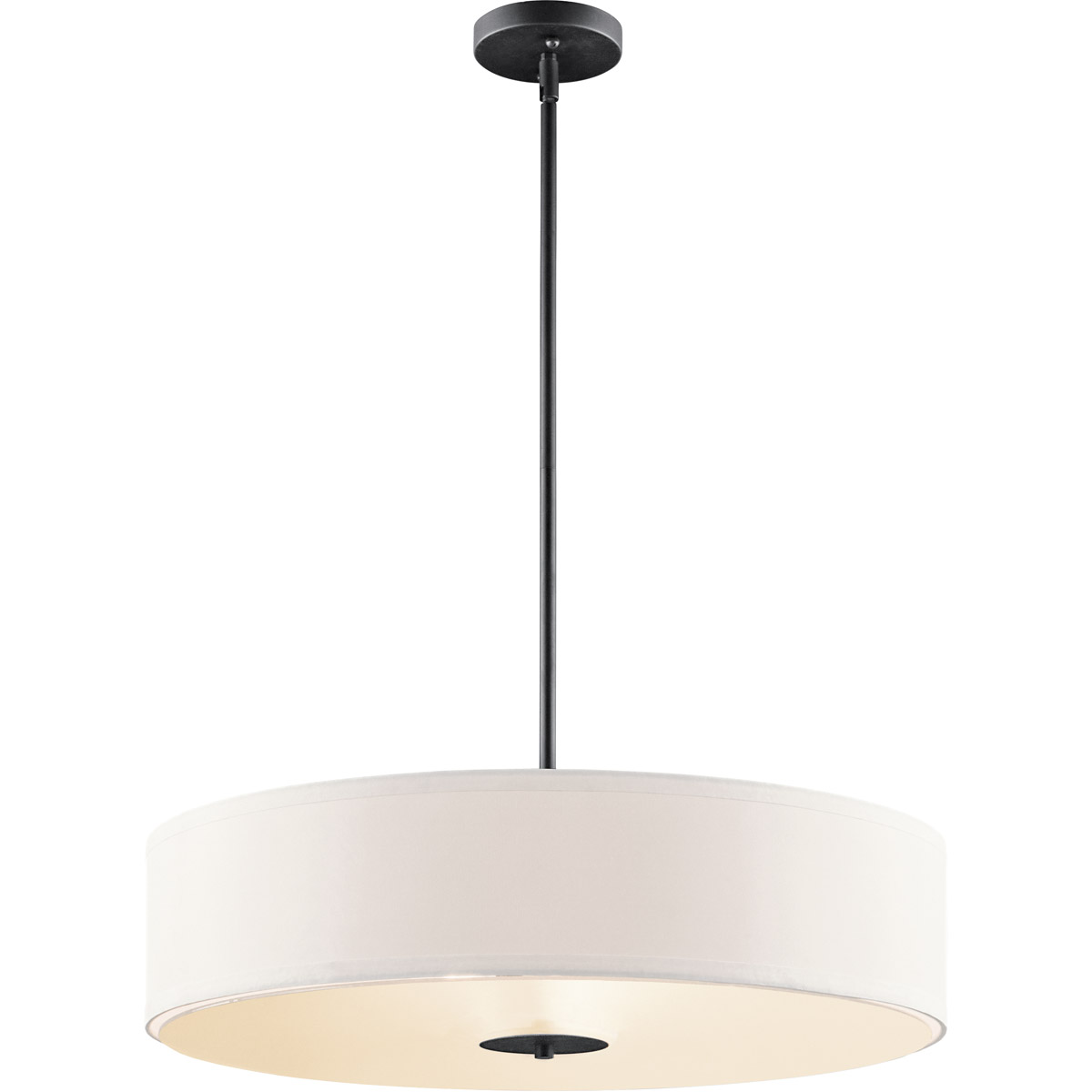 Kichler 42122BK Independence 3 Light 24 inch Black Pendant/Semi Flush ...