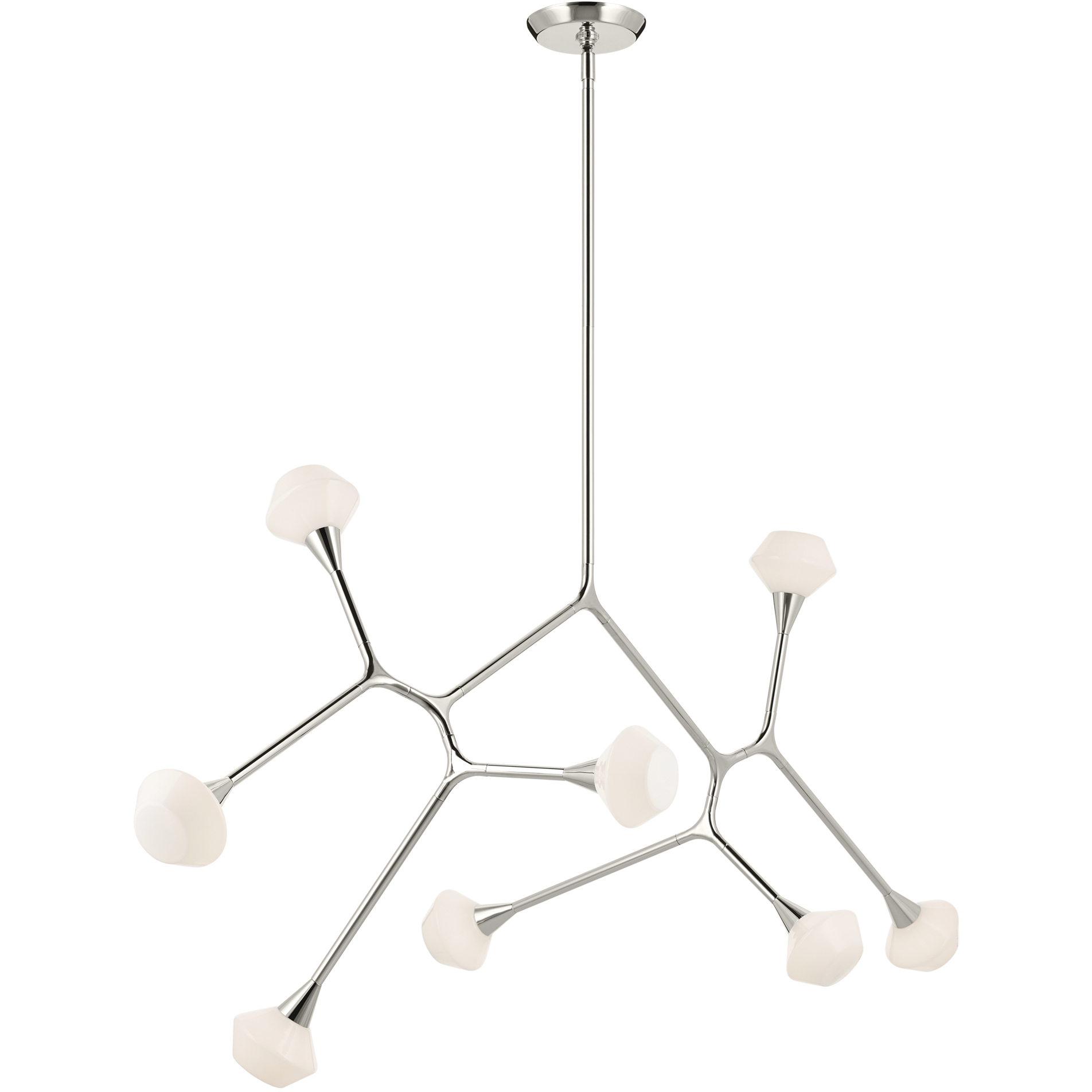 Cassius 8 Light 32 inch Polished Nickel Chandelier Ceiling Light, Convertible
