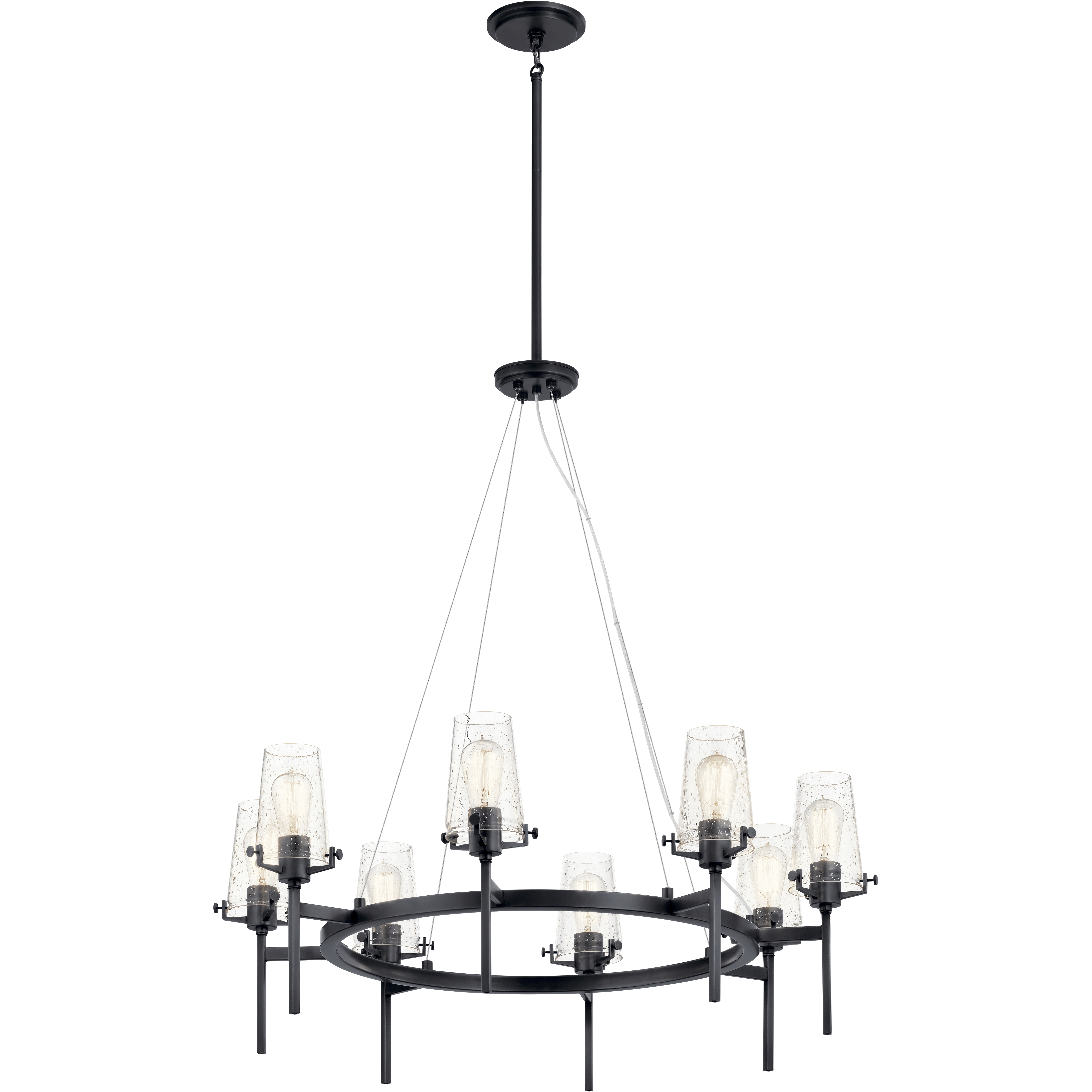 Alton 8 Light 38 inch Black Chandelier Ceiling Light