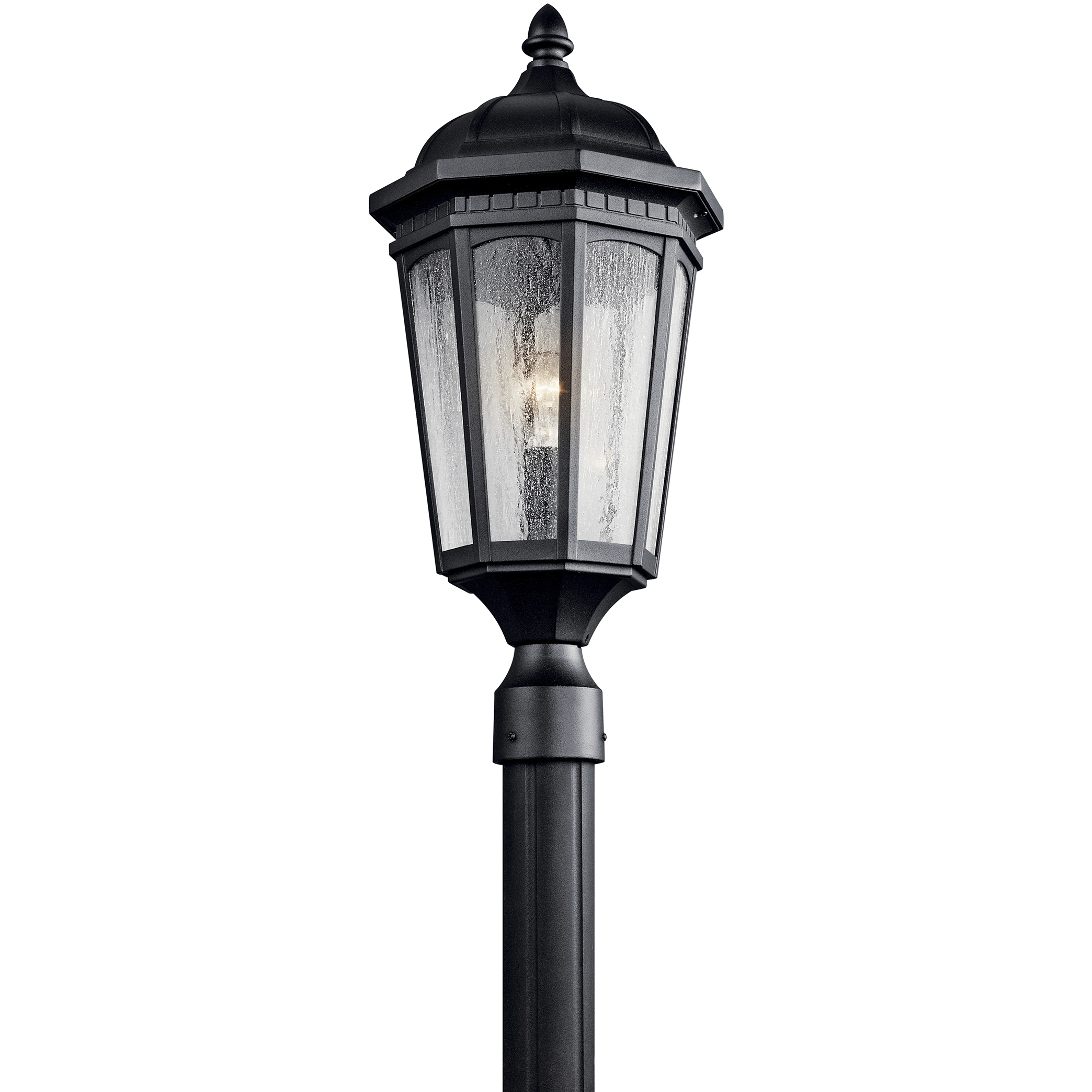 Courtyard 1 Light 24 inch Textured Black Outdoor Post Lantern