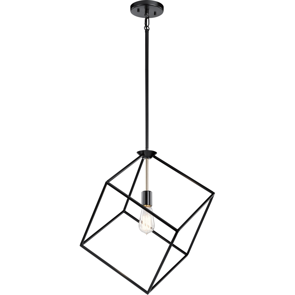 Cartone 1 Light 17 inch Black Pendant Ceiling Light