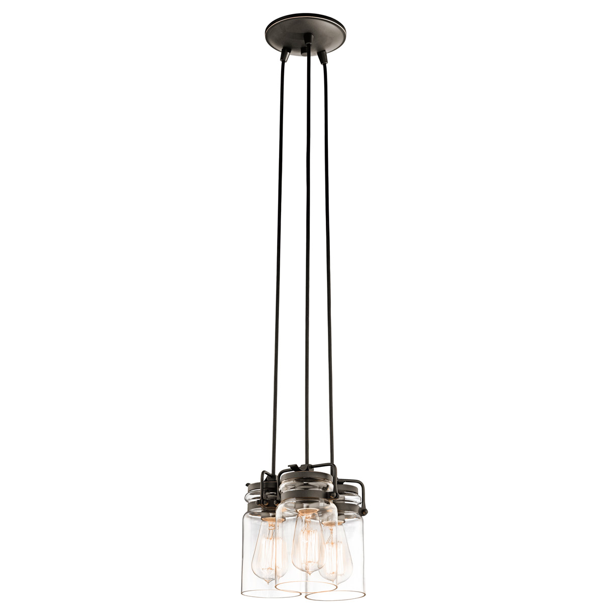 Brinley 3 Light 8.5 inch Olde Bronze Pendant Ceiling Light
