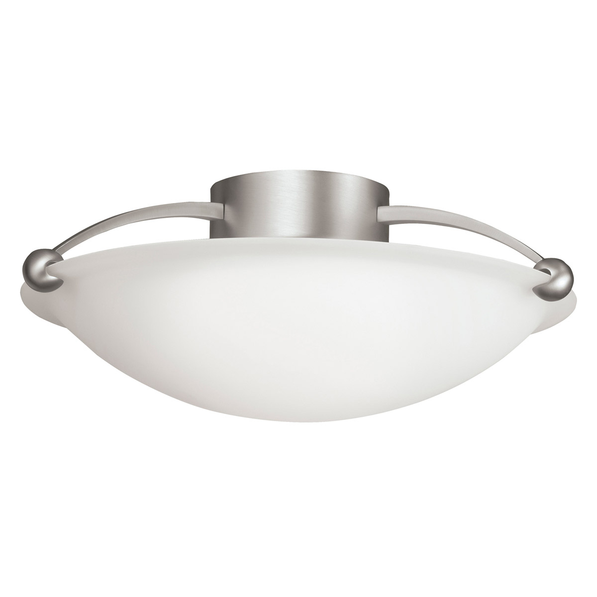 Kichler 8406NI Independence 3 Light 17 inch Brushed Nickel Semi Flush Light  Ceiling Light, image size:1200x1200