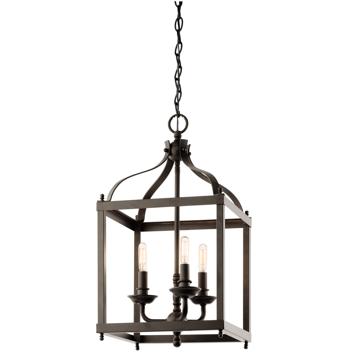 Larkin 3 Light 12 inch Olde Bronze Indoor Lantern Pendants Ceiling Light