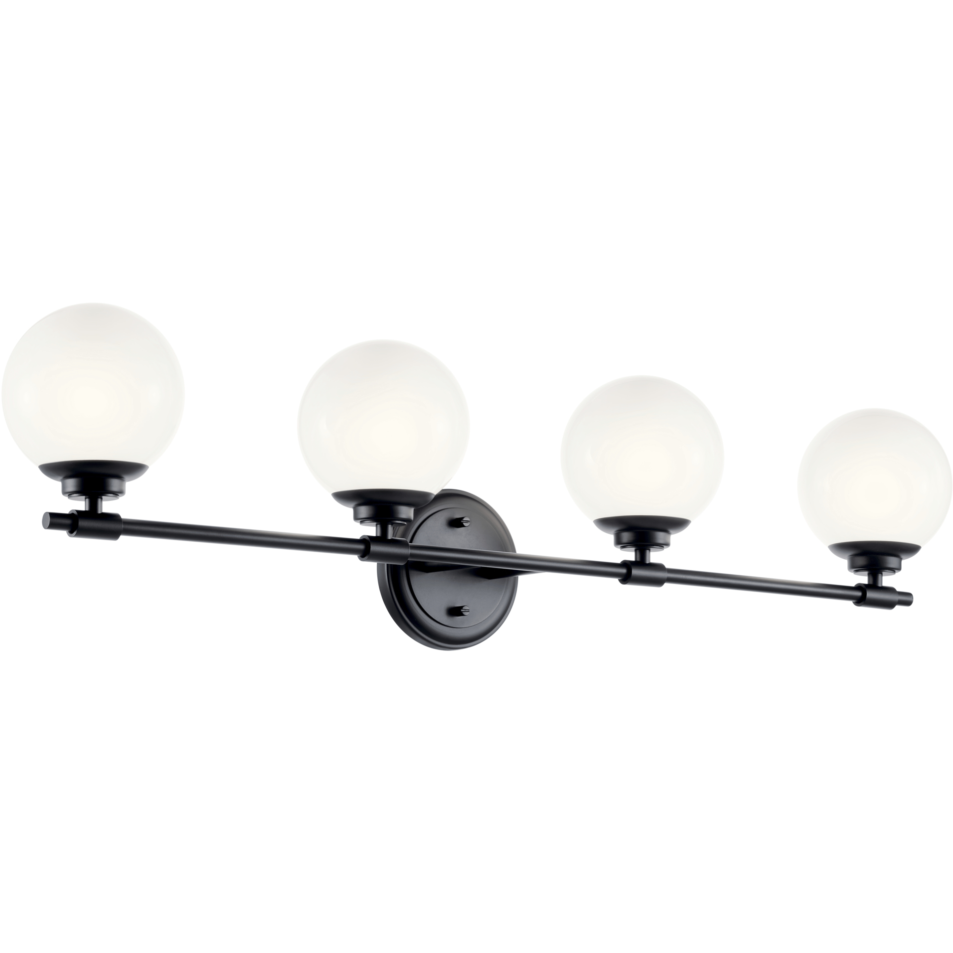 Benno 4 Light 34 inch Black Bath Bracket Wall Light, 4 Arm