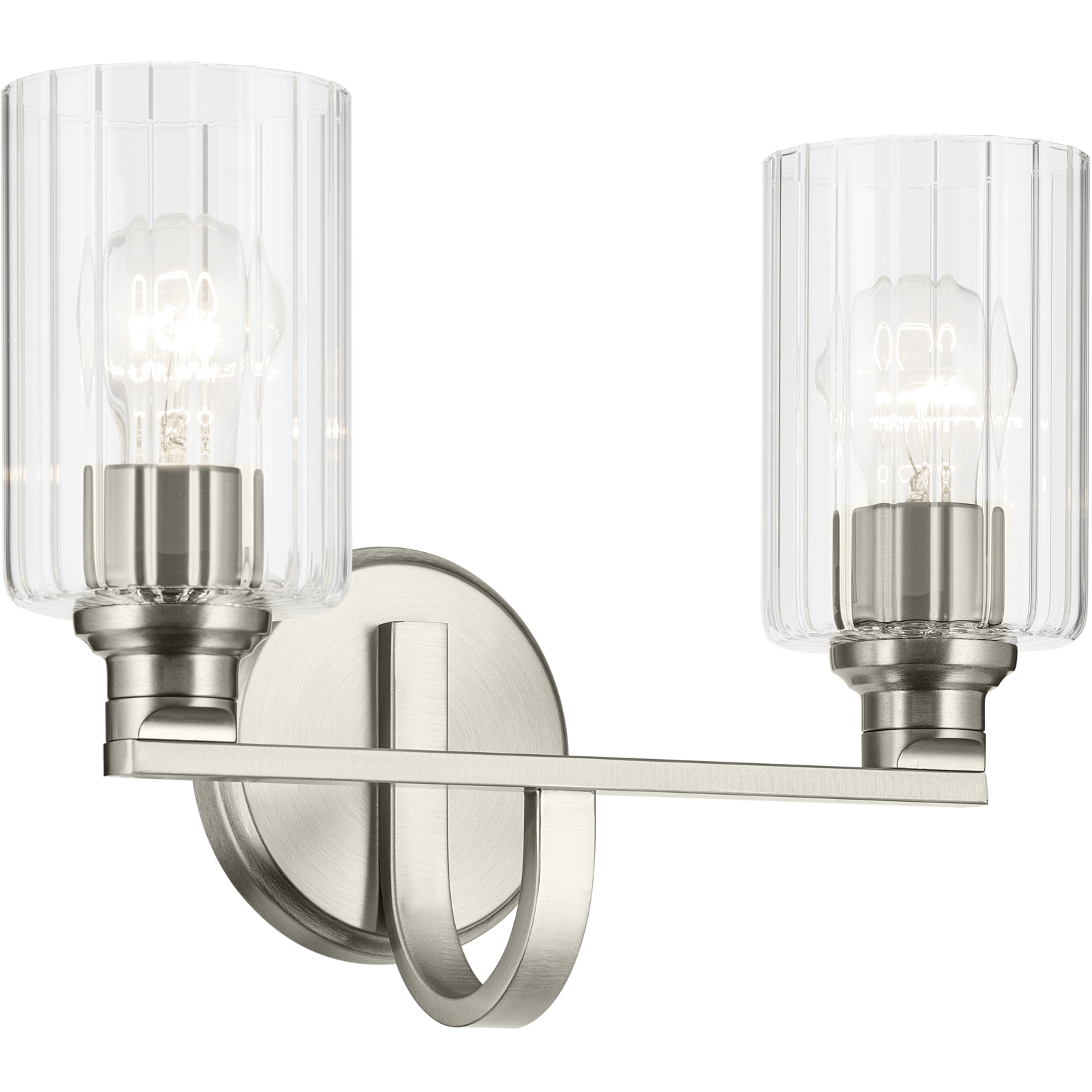 Gioe 2 Light 14.25 inch Brushed Nickel Vanity Light Wall Light