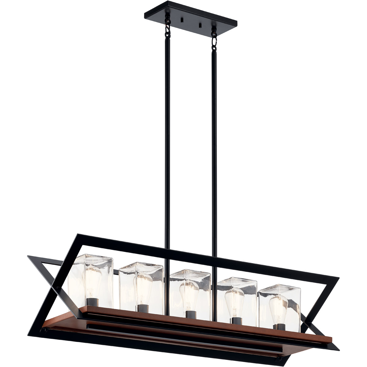 Morelle 5 Light 11 inch Black Outdoor Chandelier