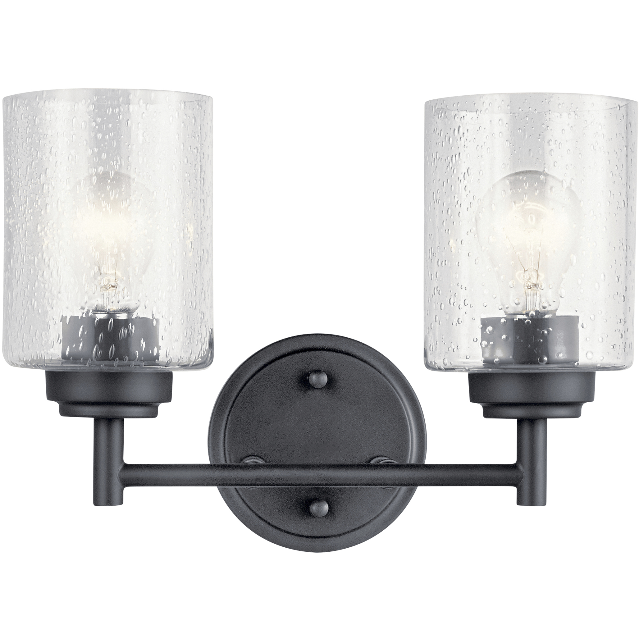 Winslow 2 Light 13 inch Black Wall Mt Bath 2 Arm Wall Light