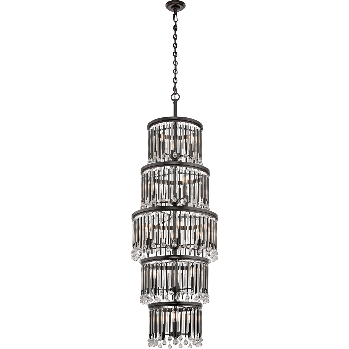 Piper 18 Light 22 inch Espresso Chandelier Multi Tier Ceiling Light