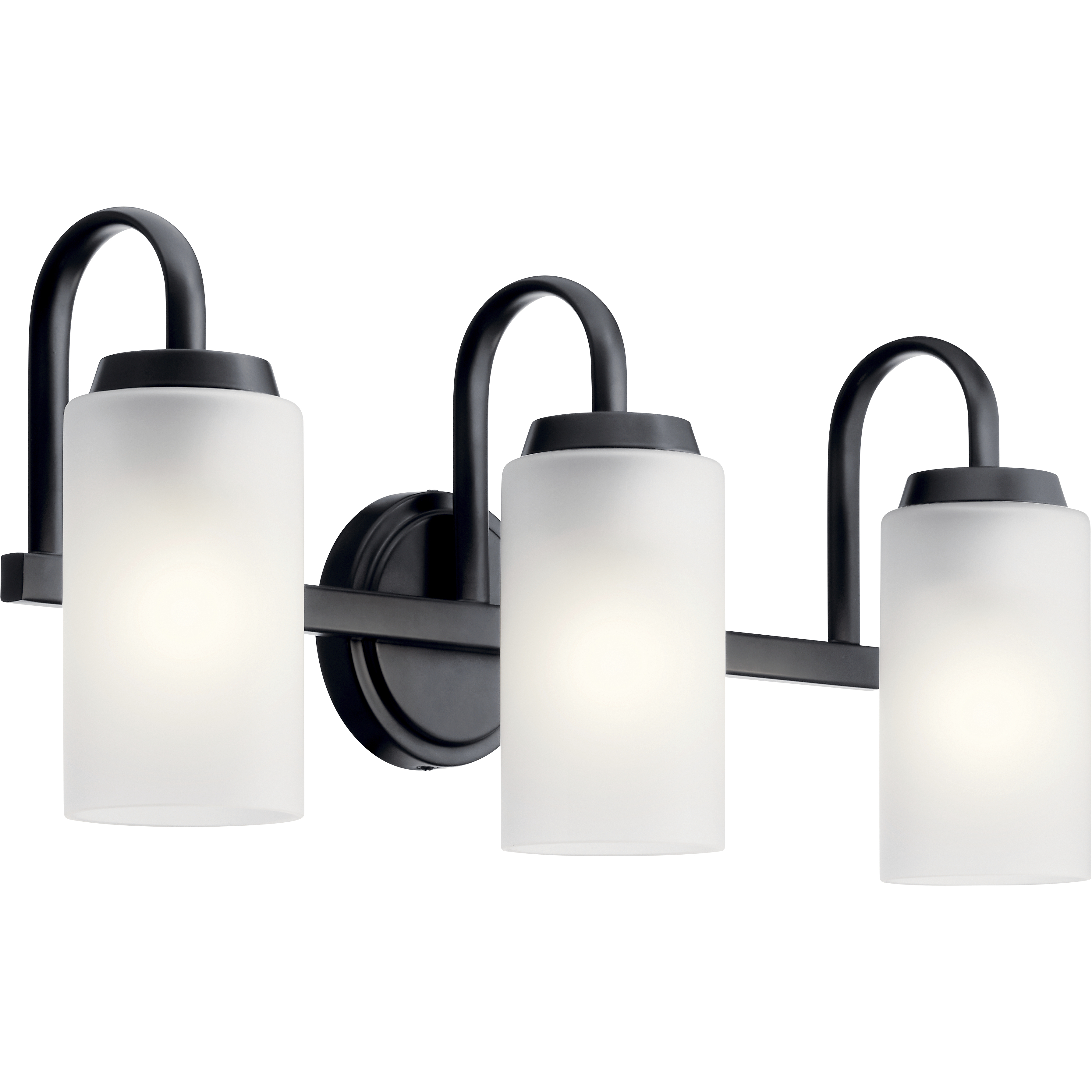 Kennewick 3 Light 22.75 inch Black Bath Vanity Light Wall Light