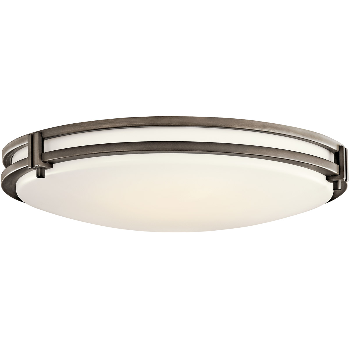 Kichler 10788OZLED Avon LED 24 inch Olde Bronze Flush Mount Light