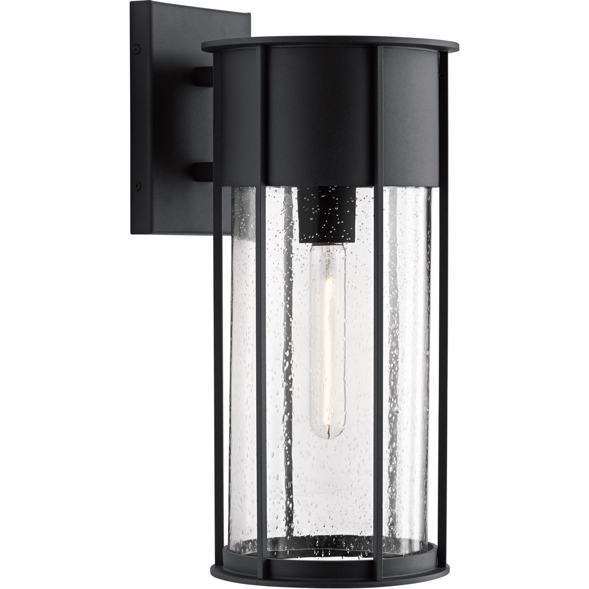 Camillo 1 Light 18 inch Textured Black Outdoor Wall Mount, Large