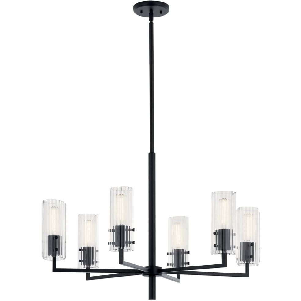 Velestino 6 Light Black Chandelier Ceiling Light