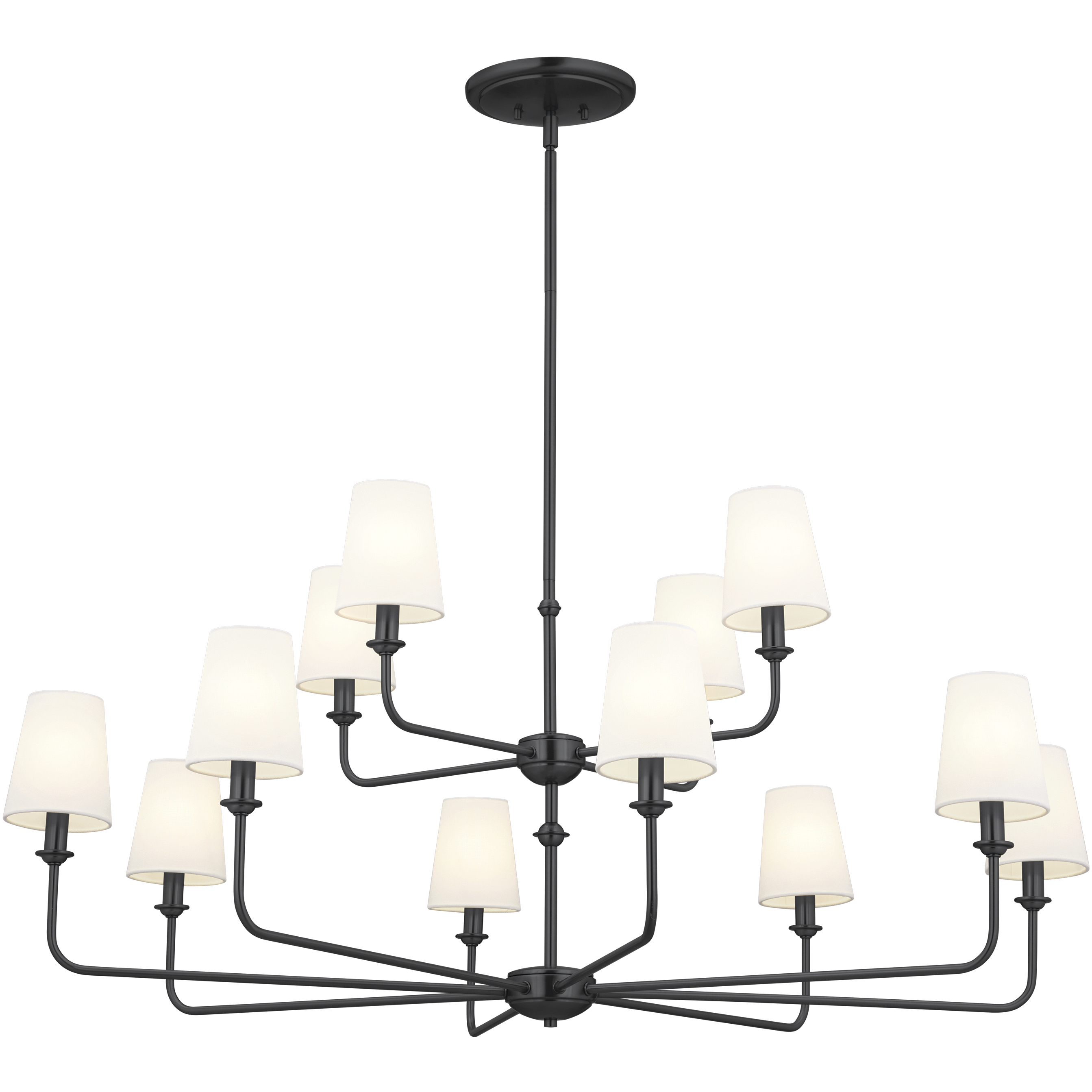 Pallas 12 Light 42.75 inch Black Chandelier Ceiling Light