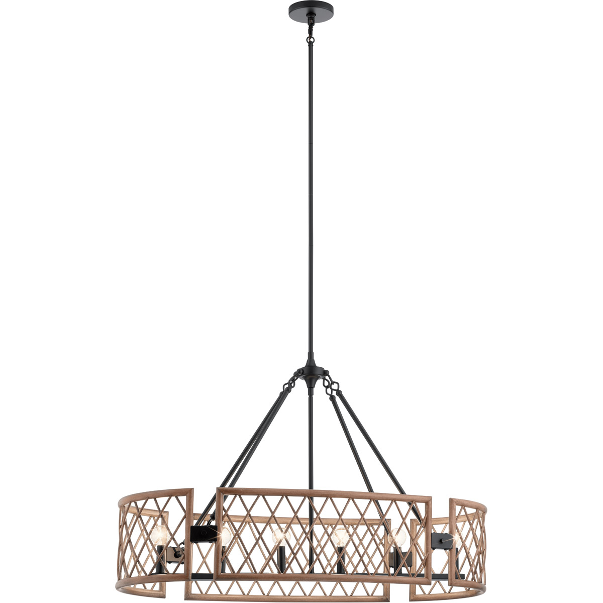 Oana 6 Light 14.75 inch Palm Chandelier Oval Pendant Ceiling Light