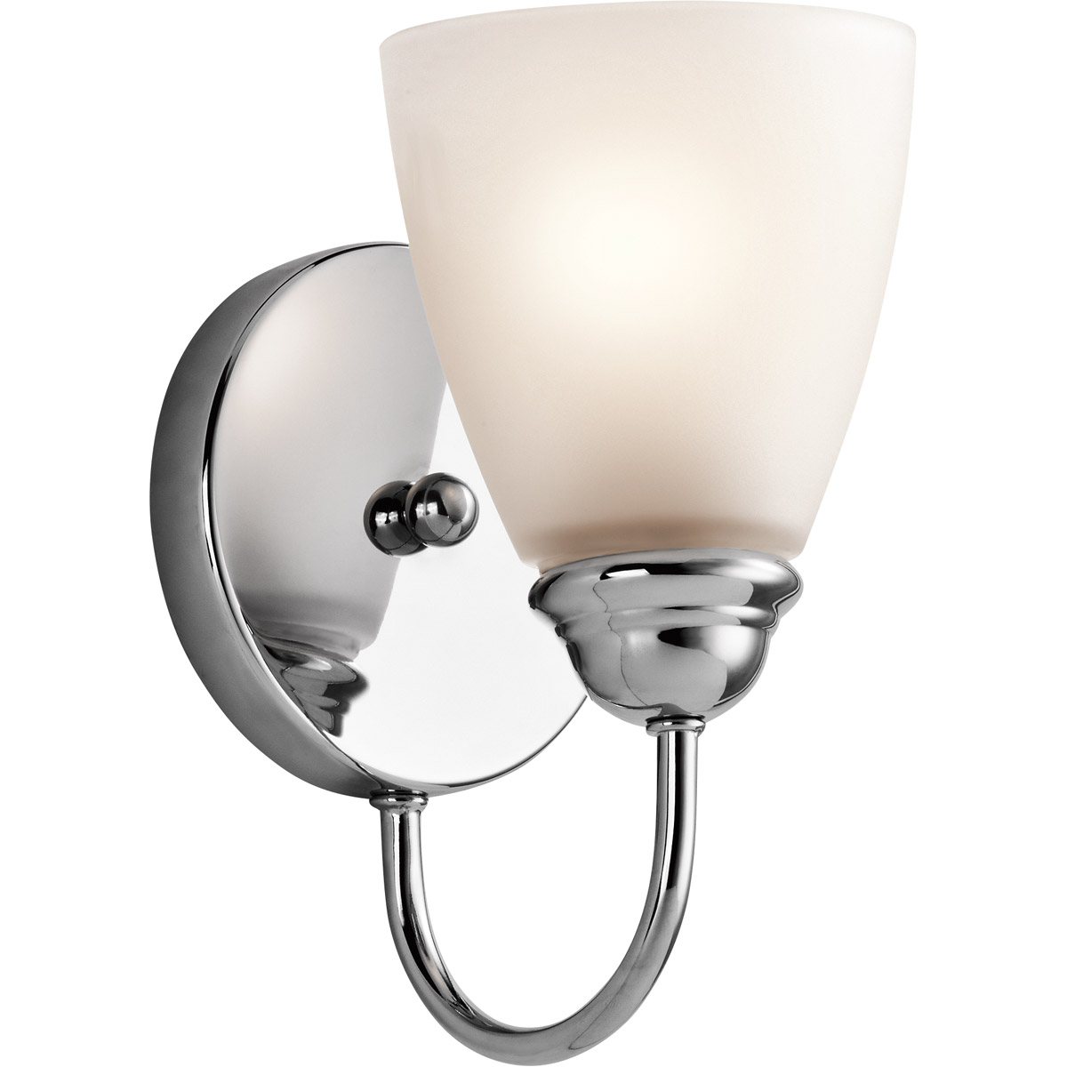 Kichler 45637CH Jolie 1 Light 5 inch Chrome Wall Bracket Wall Light in ...