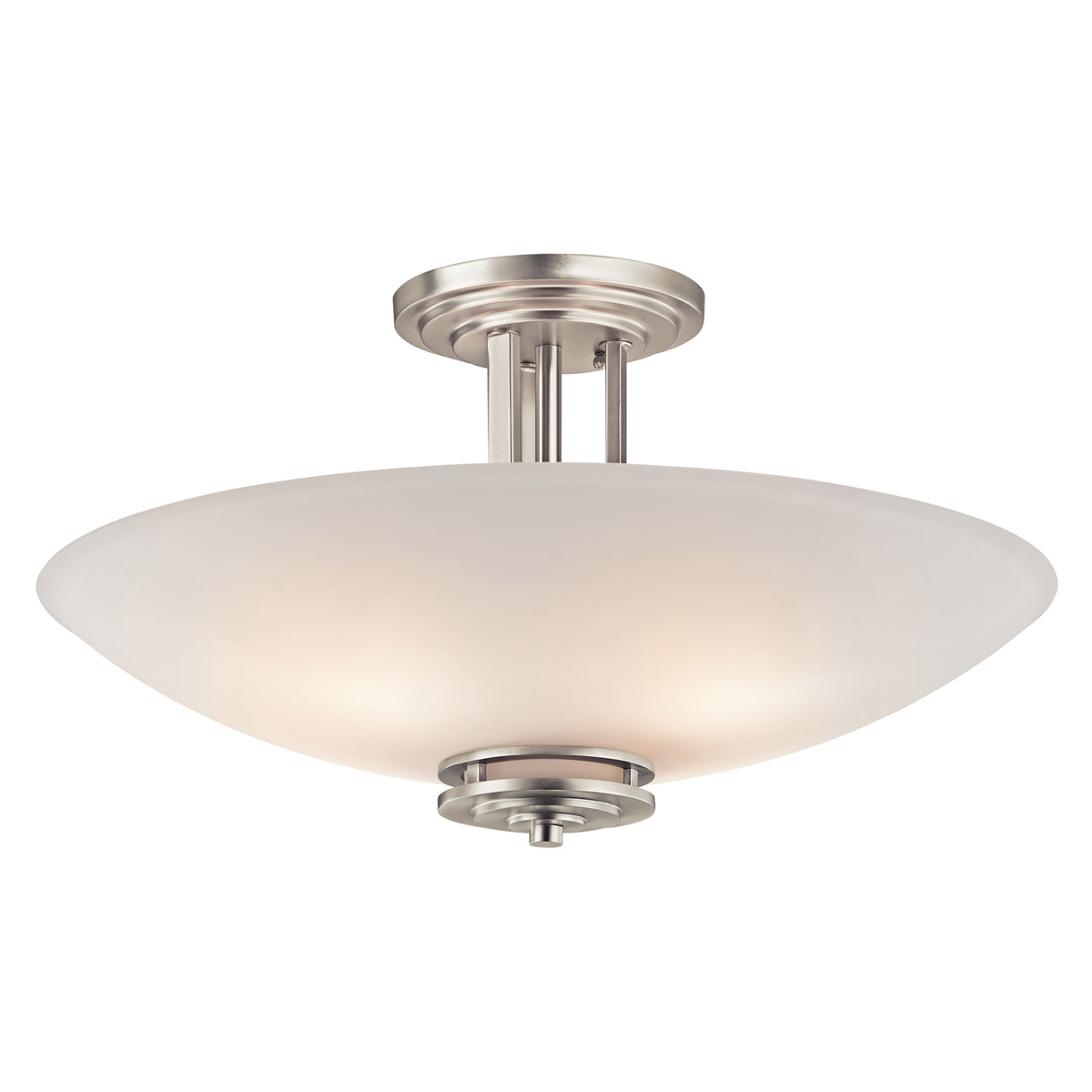 Kichler - Four Light Semi Flush Mount - Hendrik Brushed Nickel 3677NI, image size:1200x1200