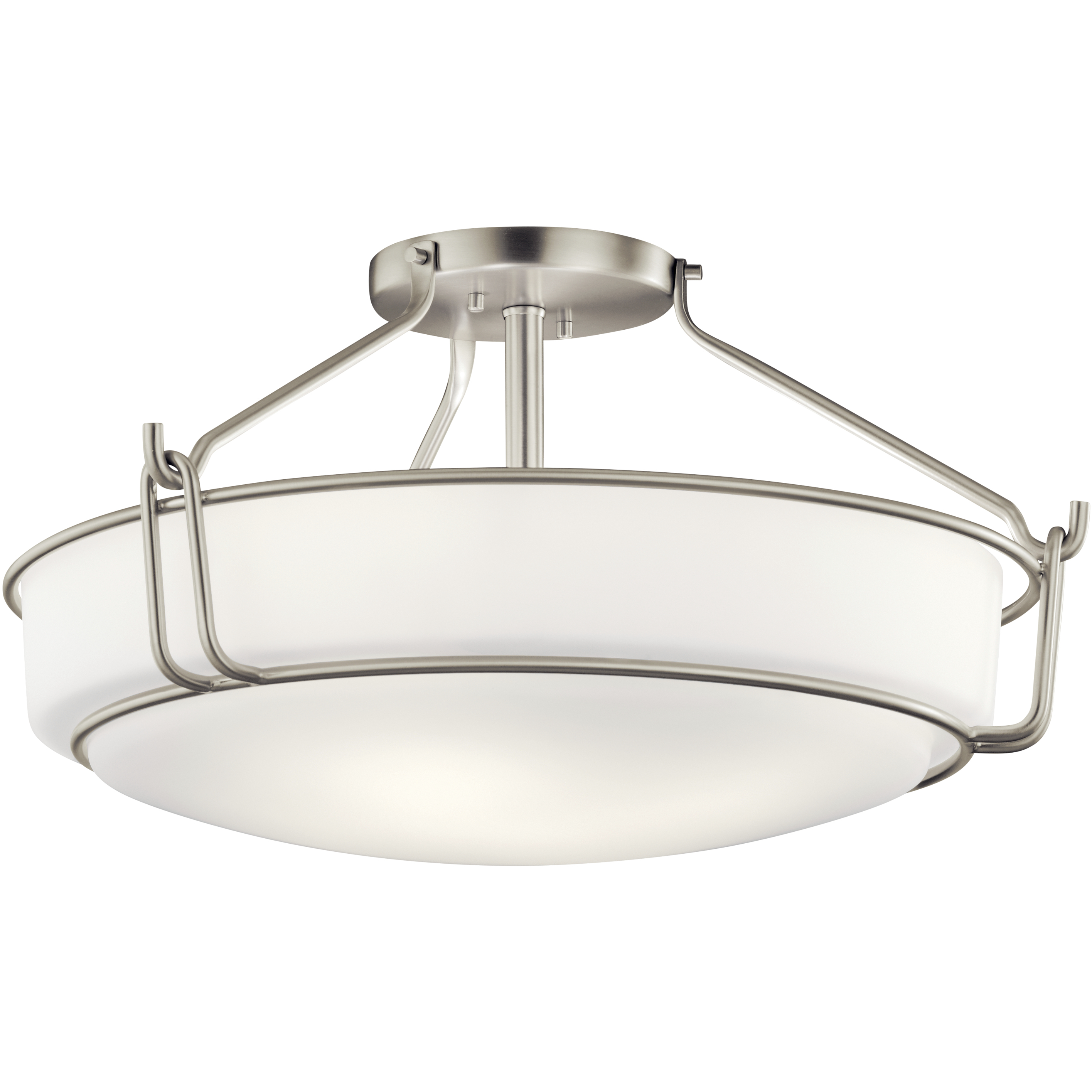 Alkire 4 Light 22 inch Brushed Nickel Semi Flush Light Ceiling Light