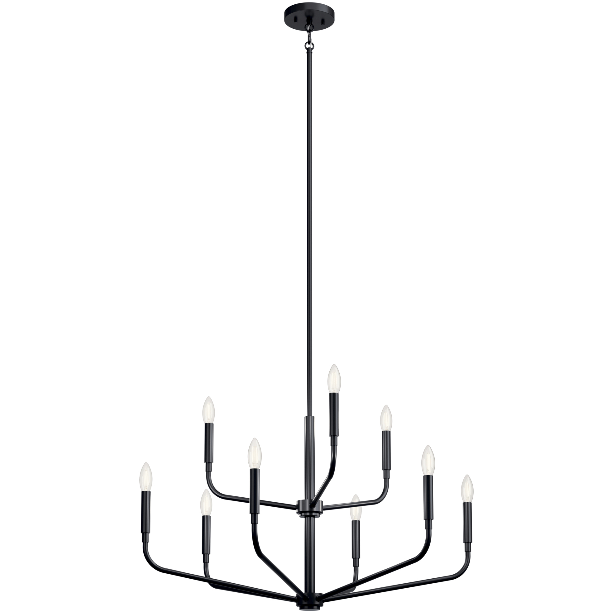 Kichler 52720BK Madden 9 Light Black Chandelier Ceiling