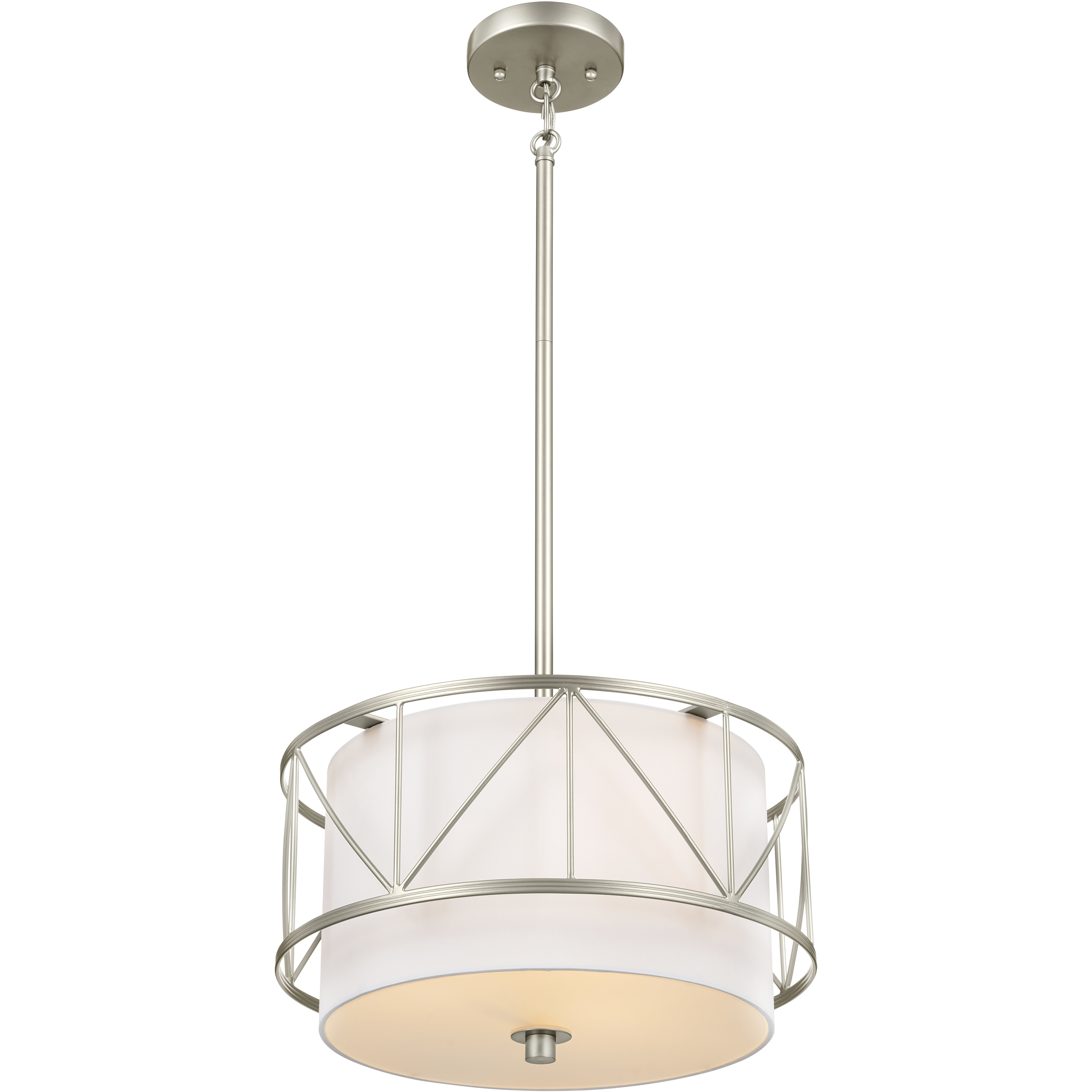 Birkleigh 3 Light 14 inch Satin Nickel Flush Mount Ceiling Light