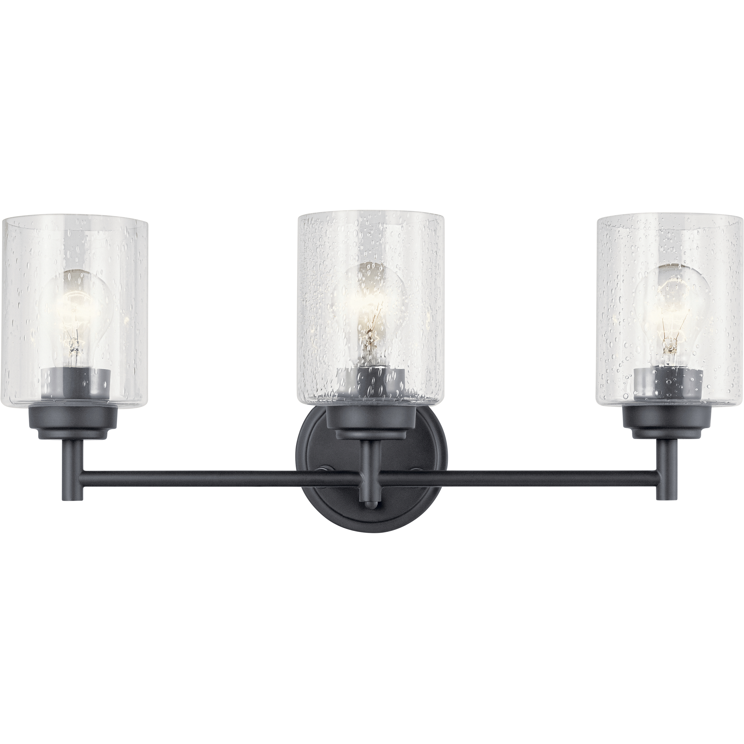 Winslow 3 Light 22 inch Black Wall Mt Bath 3 Arm Wall Light